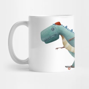 Dinosaur on a skateboard Mug